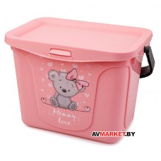 Емкость для игрушек Mommy love (Мамми лав) 6 л, нежно-розовый, BEROSSI AC48763000