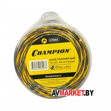 Корд для триммера CHAMPION 3,0 мм*44м витой квадрат Tornado Китай C7053