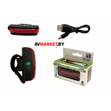 Фонарь задний YZ-1337 красный USB зарядка 