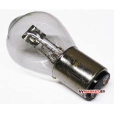 Лампа фары 12V35/35W BA20D 2 уса груша (Ява Мопед) В-83 003117 Китай