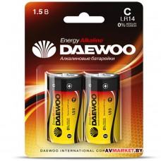 Батарейка C LR14 1.5V alkaline BL-2шт DAEWOO ENERGY 4690601030405