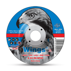 Круг зачистной D125х6,4 мм, изогн., сталь, WINGS Турция 010565