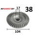 Шестерня коническая ведомая входного SL-86 Китай 1210701-0003 z=38 d=105мм SL-87-2024