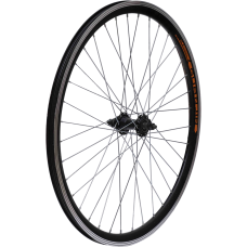 Колесо переднее 26" двойной алюм. черн. диск торм 6 болтов втулка под гайку Китай