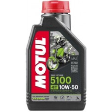 Масло Motul 5100 4T 10W50 моторное полусин. для мотоциклов 1л API SP JAS Гонконг 113188