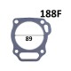 Прокладка головки цилиндра 188F 13 л.с. d=89мм Китай K84 FM-SP1043 4T-188E2501001