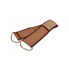 Мочалка из рами лента с сегментами хлопка с веревочными ручками 66х8,5см "Банные штучки" Китай 40364