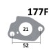 Прокладка карбюратора (карб/переход фланец) 177F Китай E1709003 FM-SP1146
