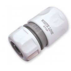 Быстросоединитель (муфта) WHITE LINE для шлангов 1/2″ со стопом Польша Ф2
