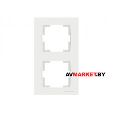 Рамка 2-ая вертикальная белая, RITA, MUTLUSAN 2220 800 2201 Турция