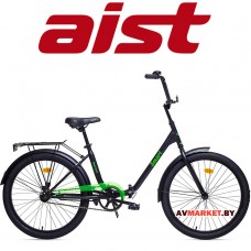 Велосипед дорожный для взрослых Aist Smart 24 1.1 (черно-зеленый) 4810310001682