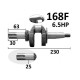 Коленвал 168F 170F 6,5-8л.с. шлиц 25мм Китай K69 SL-168F-SH25-D7