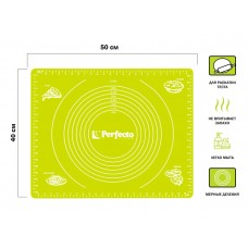 Коврик для теста с мерными делениями силиконовый 50х40см серия GREEN PERFECTO LINEA Китай 23-504000