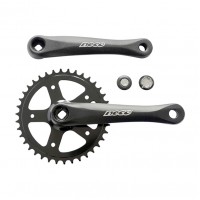 Шатуны NECO NSA-1005 38T 1/2*3/32" 170мм алюм чёрный Тайвань 7537