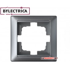 Рамка 1-местная серебро Стиль Bylelectrica ЮЛИГ.735212.206сер