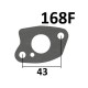 Прокладка карбюратора (карб/переход фланец) 168F 170F Китай F020001-70 FM-SP1082