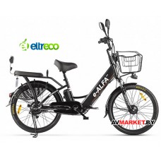 Велогибрид (электровелосипед) Eltreco Green City E-Alfa new черный-2151 022301-2151 РФ/Китай