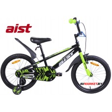 Велосипед двухколёсный для детей Aist PLUTO 20" черно-зелёный 2019 4810310003679 Китай