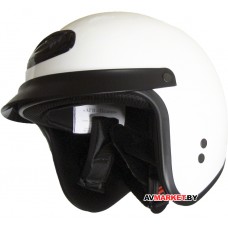 Шлем X 70 60 размер Компакт с козырьком без стекла белый