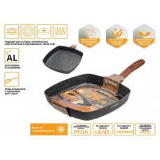 Сковорода-гриль ф 26х4.3см алюм.антиприг.покр. для индукц.плит серия Hardy Plus PERFECTO LINEA Китай