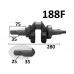 Коленвал 188F 190F 192F 13-16л.с. шлиц 25мм crankshaft-86 Китай K70 SL-188F-SH25-D7