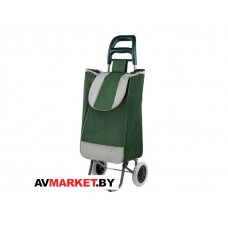 Сумка-тележка хозяйственная на колесах 30кг зеленая полоска PERFECTO LINEA 42-307024 Китай 
