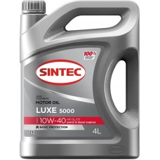 Масло моторное SINTEC 600232 Luxe 5000 SAE 10W-40 ACEA A3/B4 API SL/CF полусинтетика 4л Россия