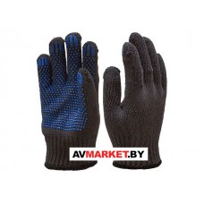 Перчатки п/шерстяные с ПВХ "Спец" 7 класс черные мин. риски Россия 705