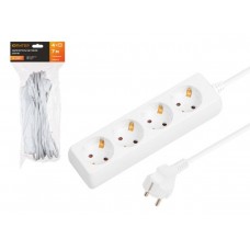 Удлинитель 7м (4 роз., 2,2кВт, с/з, ПВС 3х1) Юпитер JP8102-28 Китай