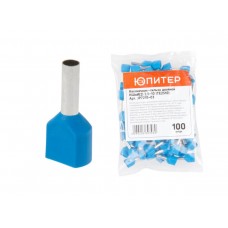 Наконечник-гильза двойной НШвИ(2) 2,5-10 (TE2510) (100 шт) Юпитер Китай JP7210-03