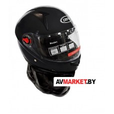 Шлем мотоциклетный пластиковый QSTK CH-802 Matt Black decals L 59-60 (черный матовый с декол.) Китай