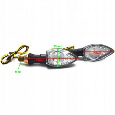 Повороты светодиодные (пара) стреловидные (черные) LED CH-1061 Китай D-35-2 YELLOW