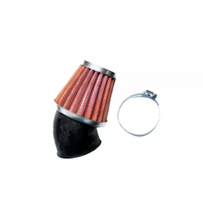 Фильтр нулевого сопротивления SCUTER M1-48мм металл без колпачка гнутый Китай