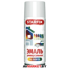 Краска-эмаль аэроз. универсальная белый глянец STARFIX 520мл 9003 SM-103031-1 РБ 