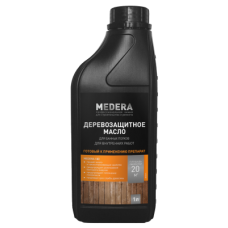 Масло деревозащитное для банных полков, для внутренних работ Medera 180 1л Россия 2013-1