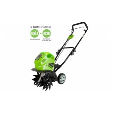 Культиватор аккумуляторный Greenworks G40TLK4 (в комплекте АКБ 4А/ч + ЗУ) Вьетнам 27087VB