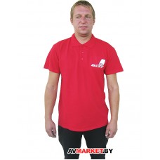 Рубашка поло 11342 муж Summer II, красная, лого. AIST M1NSK в 2 цвета (белый, черный) 83606097 