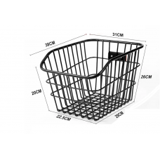 Корзина велосипедная задняя на багажник HB55-12 черный усиленная Китай