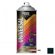 Краска-эмаль аэроз. универсальная INRAL UNIVERSAL ENAMEL 05 черный мат 400мл (9011) 26-7-6-005