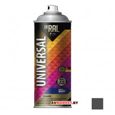 Краска-эмаль аэроз. универсальная INRAL UNIVERSAL ENAMEL 07 серый 400мл (7024) 26-7-6-007