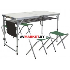 Стол складной влагостойкий с карманом для мелочей и 4 стула набор ARIZONE 42-120653 Китай 