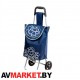 Сумка-тележка хозяйственная на колесах 20 кг синяя цветок PERFECTO LINEA Китай 42-661010