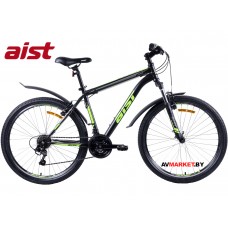 Велосипед горный Aist Quest 26" 16 черно-зеленый 2021 4810310015719 РБ