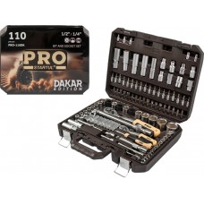 Набор головок и бит 110пр. 1/4" 1/2" PRO STARTUL DAKAR Китай PRO-110DK