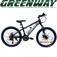 Велосипед GREENWAY 4919M 24" горный для взрослых Китай черно-синий