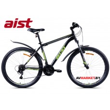 Велосипед горный Aist Quest 26" 18 черно-зеленый 2021 4810310015689 РБ