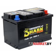 Аккумулятор Energetic of SHARK Plus 75 Ah 680 A 12 V 6CT Обратная R+ Беларусь 