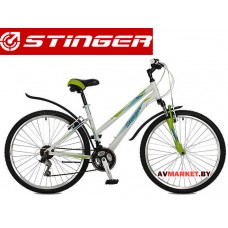 Велосипед Stinger 26 Element Lady 15 белый TZ30/TY21/TS38 # 117305 26AHV ELEML 15WH7 Россия
