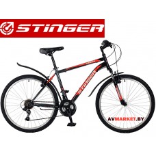 Велосипед Stinger 26 Caiman 14 черный TZ30/TY21/RS35 # 117275  Россия