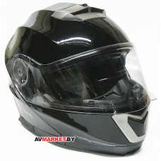 Шлем для водителей и пассажиров мотоциклов и мопедов BLD-160 черный глянцевый р-р M